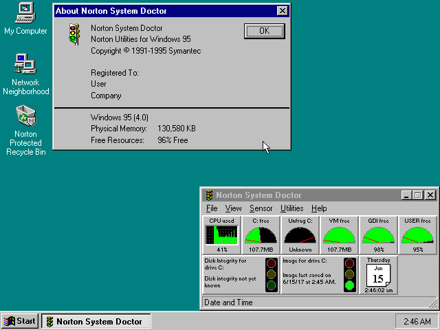 Norton Utilities for Windows 95 - About